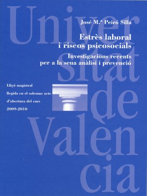 cover image of Estrès laboral i riscos psicosocials